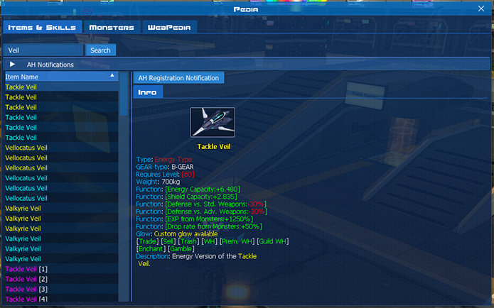 Use the in-game pedia for details.
